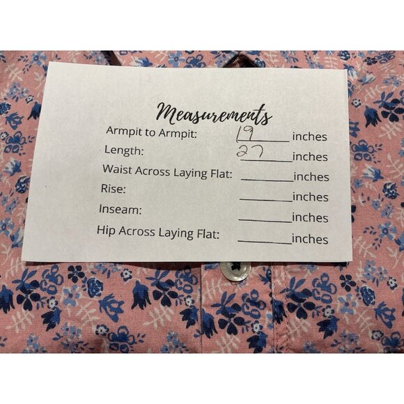 7 Diamonds Button Up Small Pink Floral Print Short Sleeve Front Pocket - Picture 11 of 11